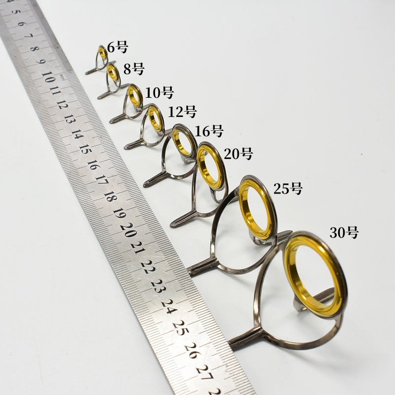 Fishing Rod Guide Replacement - 8 stuks visgerei roestvrijstalen reparatieset set