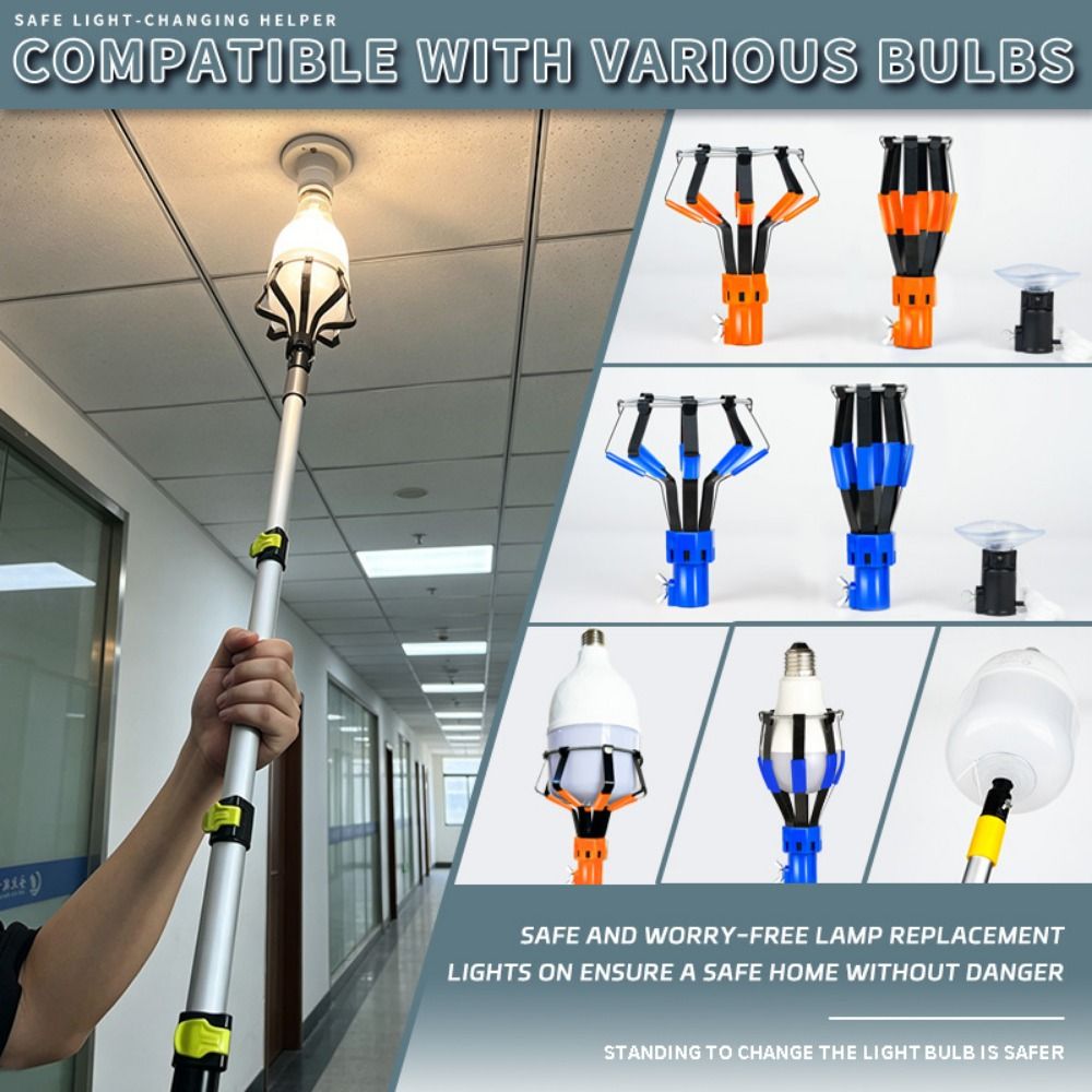 Fishing Rod Telescopic - Professionele lampenwisselaar van aluminiumlegering met telescopische