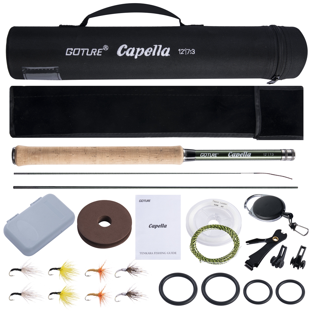 Fishing Rod Fly - Goture Tenkara Fly Hengel Combo 3.6m