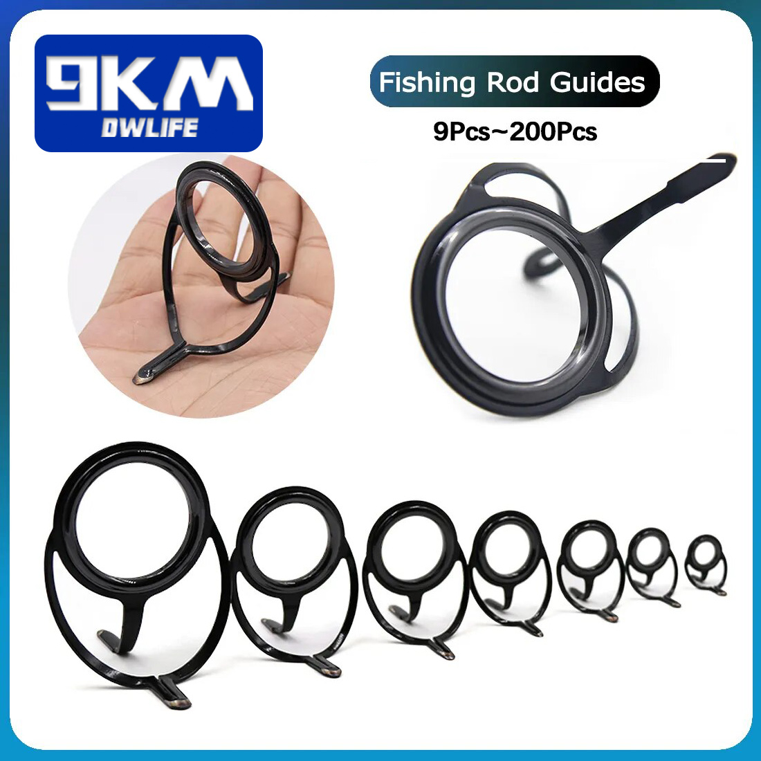 Fishing Rod Spinning - Reparatieset voor hengel Spinhengelbouwcomponenten Roestvrij staal