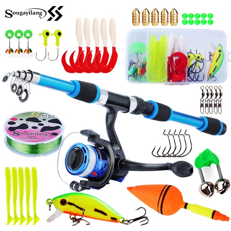 Fishing Rod Spinning - Sougayilang Kids Hengel Set Volledige Kits