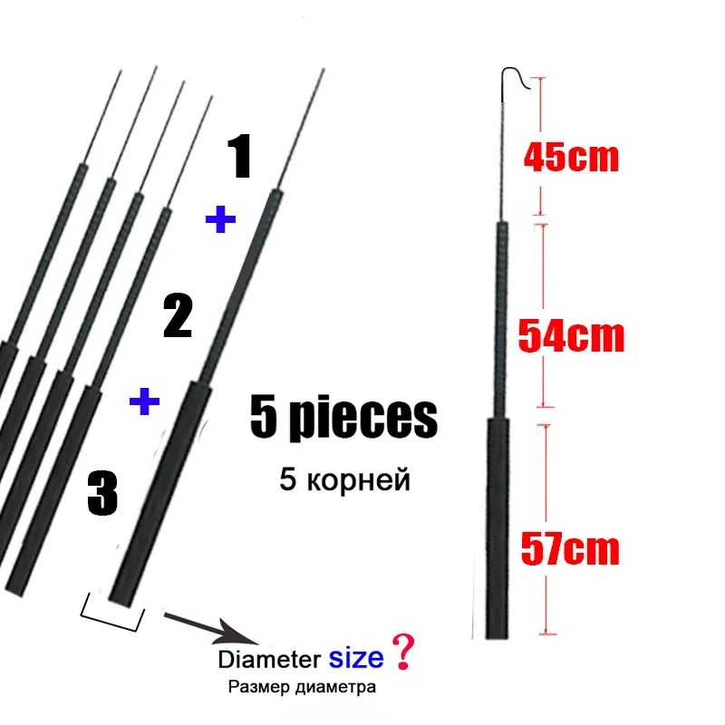4.1mm-6.4mm 5 stuks hengel tip - Fishing Rod Tip Replacement recensie en prijs
