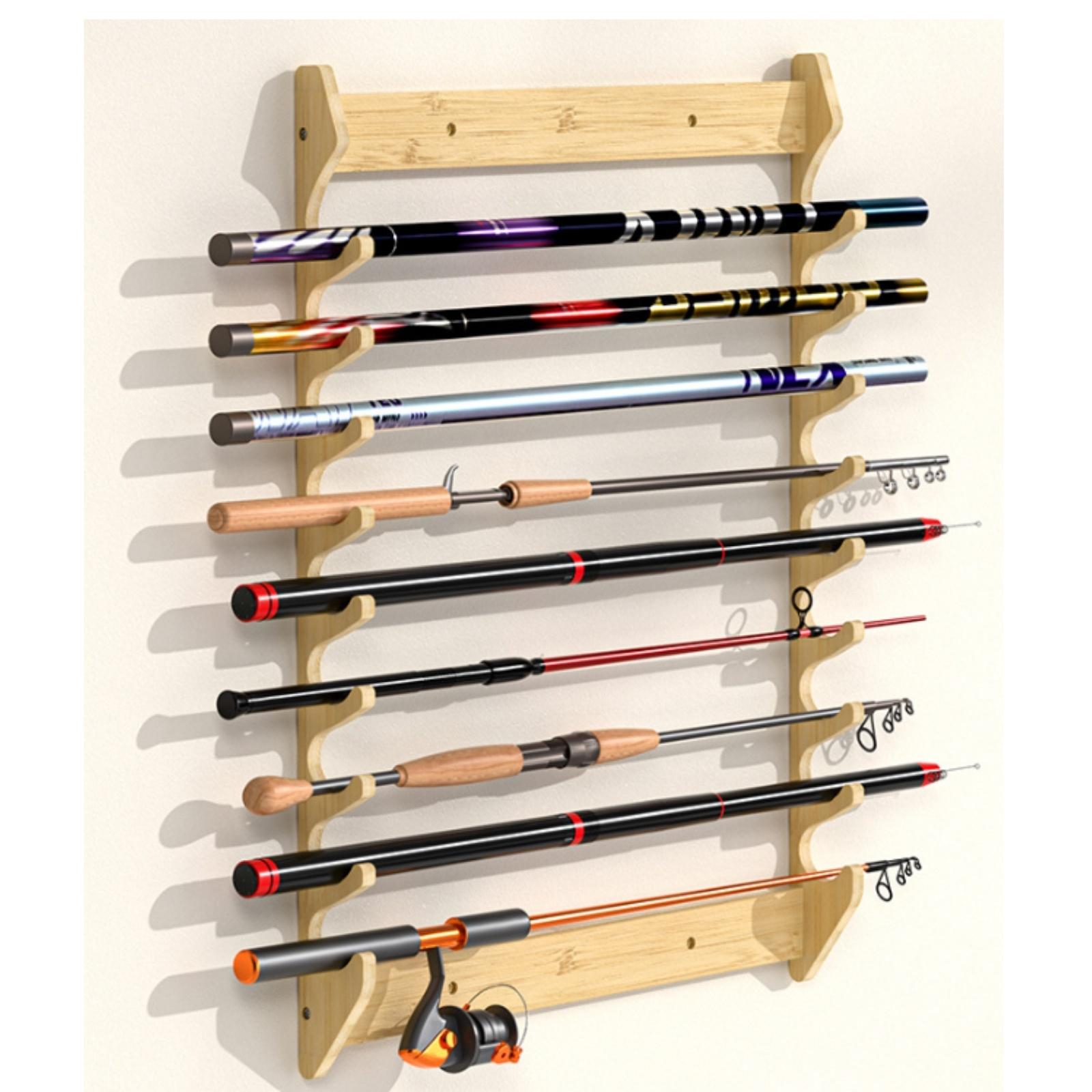 Bamboe hengelhouder wandbeugel - Fishing Rod Rack recensie en prijs