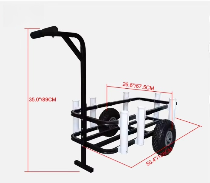 Inklapbare strandwagen, viskar - Fishing Rod Holder recensie en prijs